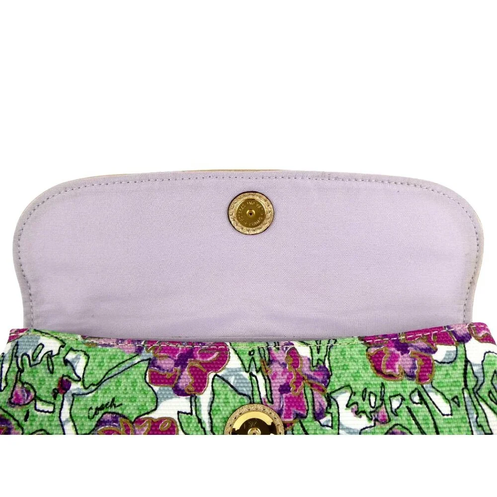 Coach Ashley Iris‎ Floral Flap Wristlet